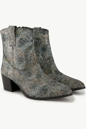 Ulla Popken Leder-Stiefeletten, Damen, , Größe: 38, Leder/Synthetische Fasern