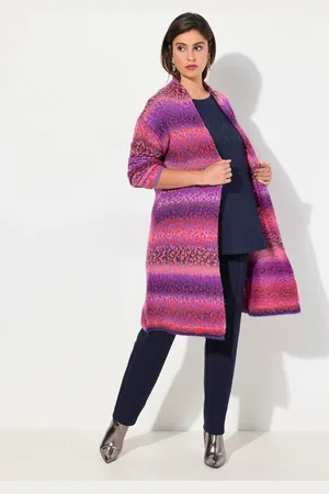Ulla Popken Große Größen Strickjacke, Damen, , Größe: 46/48, Synthetische Fasern/Polyester