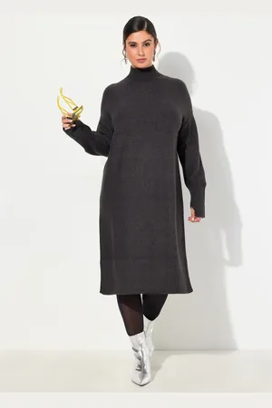 Ulla Popken Große Größen Strickkleid, Damen, , Größe: 42/44, Synthetische Fasern/Polyester