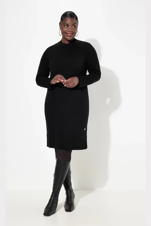 Ulla Popken Große Größen Strickkleid, Damen, , Größe: 42/44, Wolle/Synthetische Fasern