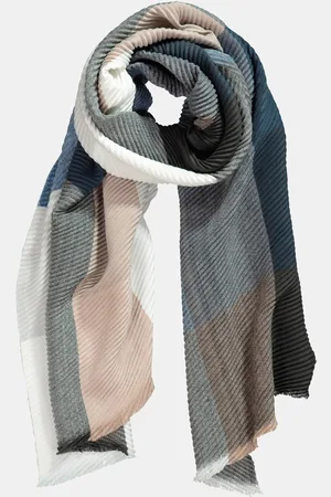 Ulla Popken Große Größen Plissee-Schal, Damen, , Größe: One Size, Polyester
