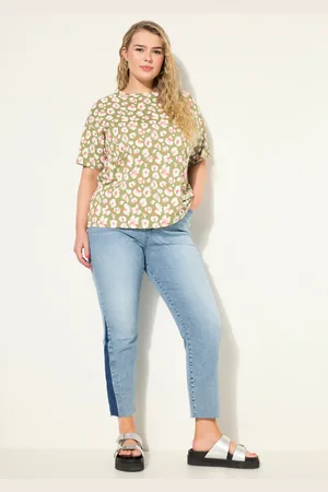 STUDIO UNTOLD Große Größen Mom-Jeans, Damen, , Größe: 42, Viskose/Baumwolle/Polyester