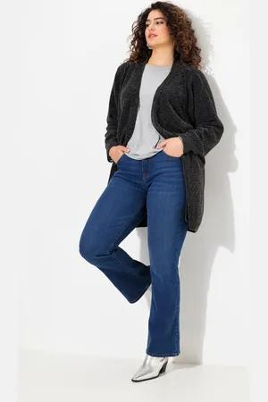 Ulla Popken Große Größen Bootcut-Jeans Marie, Damen, , Größe: 42, Baumwolle/Polyester