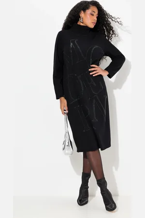 Ulla Popken Große Größen Strickkleid, Damen, , Größe: 42/44, Polyester/Viskose/Synthetische Fasern