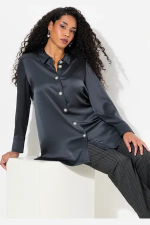 Ulla Popken Große Größen Bluse, Damen, , Größe: 42/44, Kunstseide/Polyester