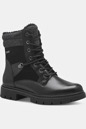 Ulla Popken Tamaris Leder-Stiefeletten, Damen, , Größe: 37, Polyester/Leder