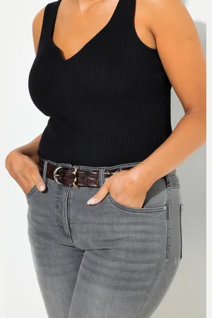 Ulla Popken Große Größen Ledergürtel, Damen, , Größe: 125, Leder