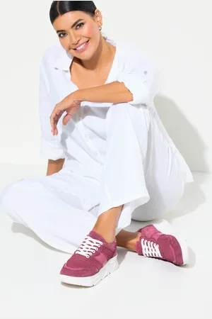 Ulla Popken Leder-Sneaker, Damen, , Größe: 39, Leder