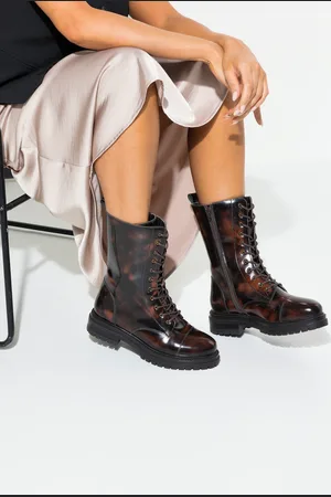 Ulla Popken Leder-Schnürboots, Damen, , Größe: 38, Leder