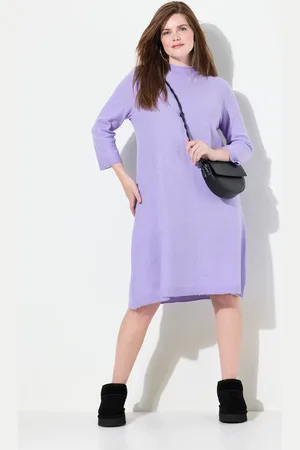 Ulla Popken Große Größen Strickkleid, Damen, , Größe: 42/44, Synthetische Fasern/Polyester