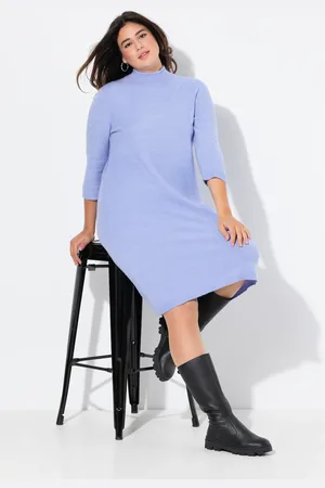 Ulla Popken Große Größen Strickkleid, Damen, , Größe: 42/44, Synthetische Fasern/Polyester