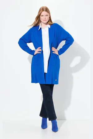 Ulla Popken Große Größen Strickjacke, Damen, , Größe: 50/52, Viskose/Polyester