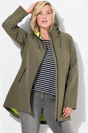 Ulla Popken Große Größen HYPRAR Long-Softshelljacke, Damen, , Größe: 42/44, Polyester