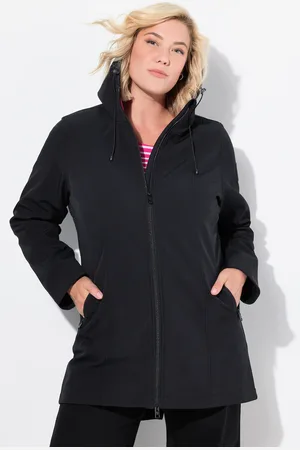 Ulla Popken Große Größen HYPRAR Long-Softshelljacke, Damen, , Größe: 42/44, Polyester