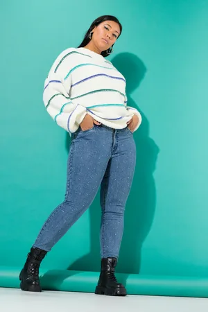 STUDIO UNTOLD Große Größen Skinny-Jeans, Damen, , Größe: 42, Baumwolle