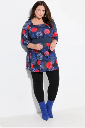 Ulla Popken Große Größen Longshirt, Damen, , Größe: 50/52, Baumwolle