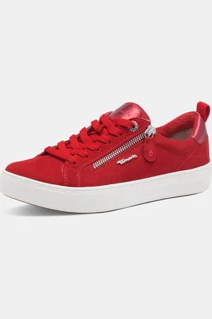 Ulla Popken Tamaris Comfort Leder-Sneaker, Damen, , Größe: 38, Sonstige/Leder/Synthetische Fasern