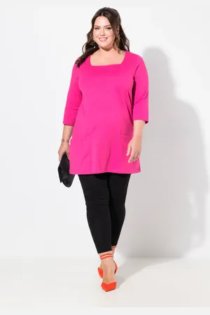 Ulla Popken Große Größen Longshirt, Damen, , Größe: 46/48, Baumwolle