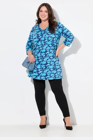 Ulla Popken Große Größen Longshirt, Damen, , Größe: 42/44, Baumwolle