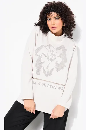 Ulla Popken Große Größen Sweatshirt, Damen, , Größe: 42/44, Synthetische Fasern/Polyester