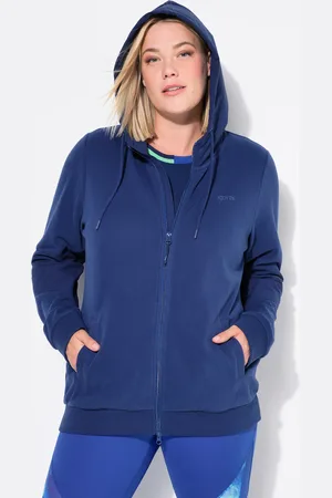 Ulla Popken Große Größen Hoodiejacke, Damen, , Größe: 42/44, Baumwolle/Polyester