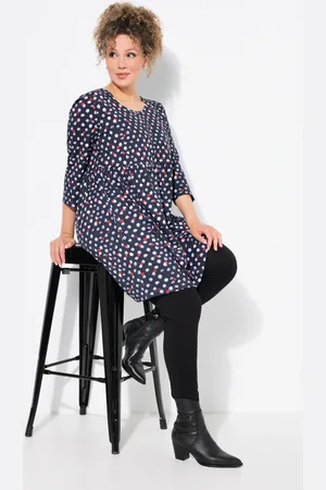 Ulla Popken Große Größen Longshirt, Damen, , Größe: 42/44, Baumwolle