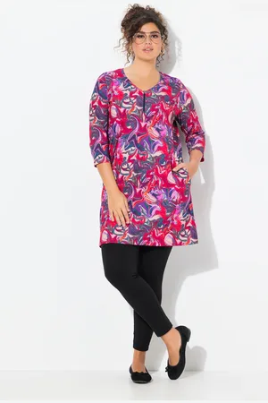 Ulla Popken Große Größen Longshirt, Damen, , Größe: 42/44, Baumwolle