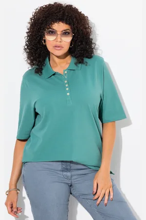 Ulla Popken Große Größen Poloshirt, Damen, , Größe: 46/48, Baumwolle
