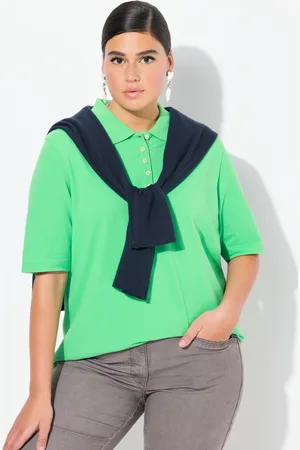 Ulla Popken Große Größen Poloshirt, Damen, , Größe: 46/48, Baumwolle