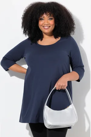 Ulla Popken Große Größen Longshirt, Damen, , Größe: 50/52, Baumwolle