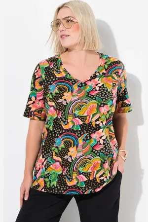 Ulla Popken Große Größen Longshirt, Damen, , Größe: 46/48, Baumwolle
