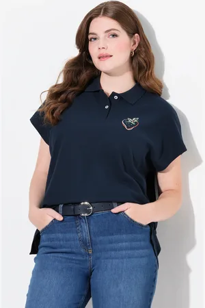 Ulla Popken Große Größen Poloshirt, Damen, , Größe: 46/48, Baumwolle