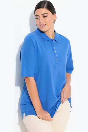 Ulla Popken Große Größen Poloshirt, Damen, , Größe: 46/48, Baumwolle