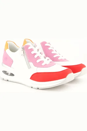 Ulla Popken Leder-Sneaker, Damen, , Größe: 38, Sonstige/Synthetische Fasern/Leder
