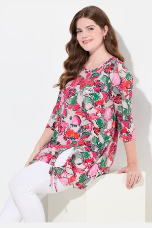 Ulla Popken Große Größen Longshirt, Damen, , Größe: 42/44, Baumwolle