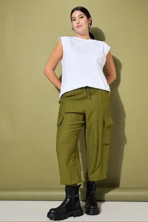 STUDIO UNTOLD Große Größen Cargohose, Damen, , Größe: 42, Viskose/Synthetische Fasern