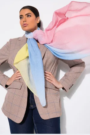 Ulla Popken Große Größen Plissee-Schal, Damen, , Größe: One Size, Polyester
