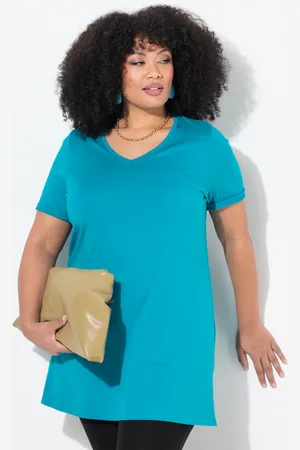 Ulla Popken Große Größen Longshirt, Damen, , Größe: 42/44, Baumwolle