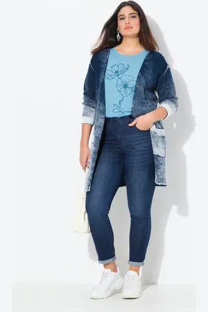 Ulla Popken Große Größen Strickjacke, Damen, , Größe: 42/44, Baumwolle