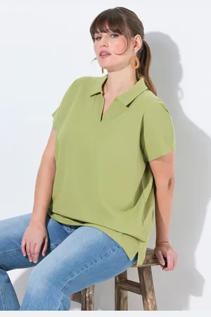 Ulla Popken Große Größen Poloshirt, Damen, , Größe: 42/44, Baumwolle