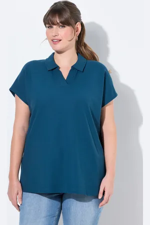 Ulla Popken Große Größen Poloshirt, Damen, , Größe: 42/44, Baumwolle