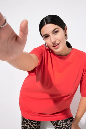 STUDIO UNTOLD Große Größen Longshirt, Damen, , Größe: 42/44, Baumwolle