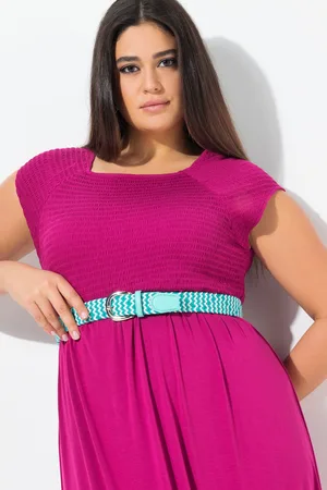 Ulla Popken Große Größen Flechtgürtel, Damen, , Größe: 115, Polyester/Leder