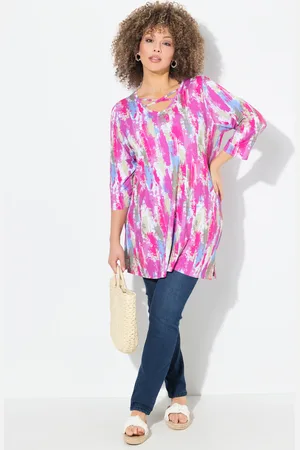 Ulla Popken Große Größen Longshirt, Damen, , Größe: 42/44, Viskose