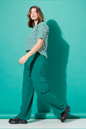 STUDIO UNTOLD Große Größen Cargohose, Damen, , Größe: 42, Polyester/Viskose