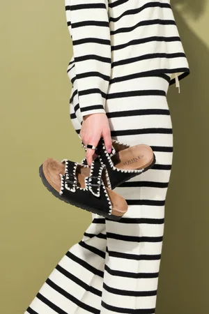 STUDIO UNTOLD Leder-Pantolette, Damen, , Größe: 38, Leder