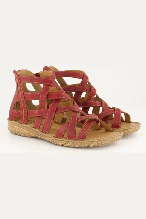 Ulla Popken Leder-Römersandalen, Damen, , Größe: 42, Leder