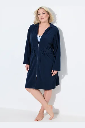 Ulla Popken Große Größen Bademantel, Damen, , Größe: 42/44, Baumwolle/Polyester