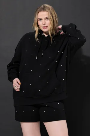 STUDIO UNTOLD Große Größen Hoodie, Damen, , Größe: 42/44, Baumwolle/Polyester