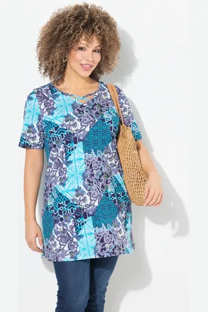 Ulla Popken Große Größen Longshirt, Damen, , Größe: 42/44, Baumwolle